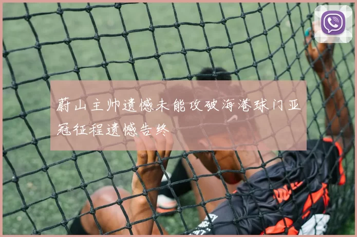 蔚山主帅遗憾未能攻破海港球门亚冠征程遗憾告终
